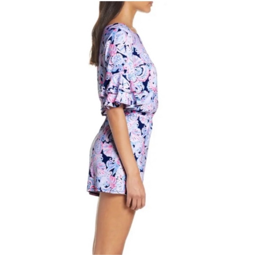 Lilly Pulitzer tiered ruffle flounce sleeve romper - Picture 3 of 7